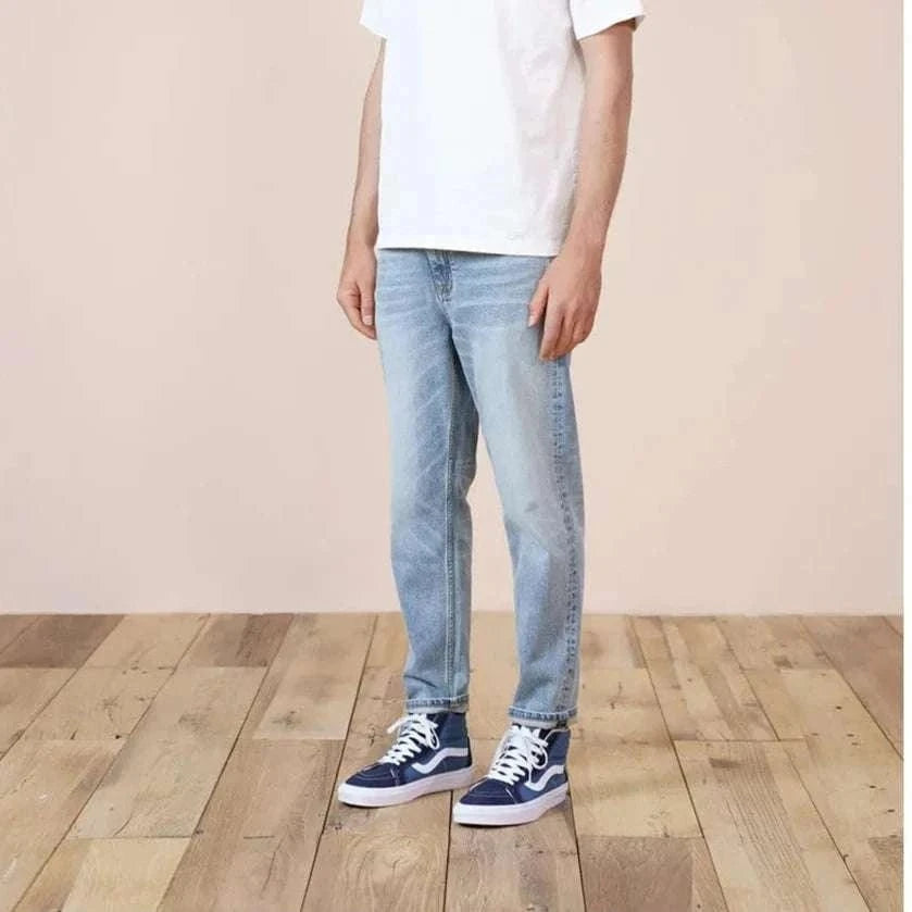 MensFashionStyleStore Mens Black Distressed Jeans Slim Fit