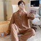 MensFashionStyleStore Brown / 85KG-95KG COMFY COTTON PAJAMA SET