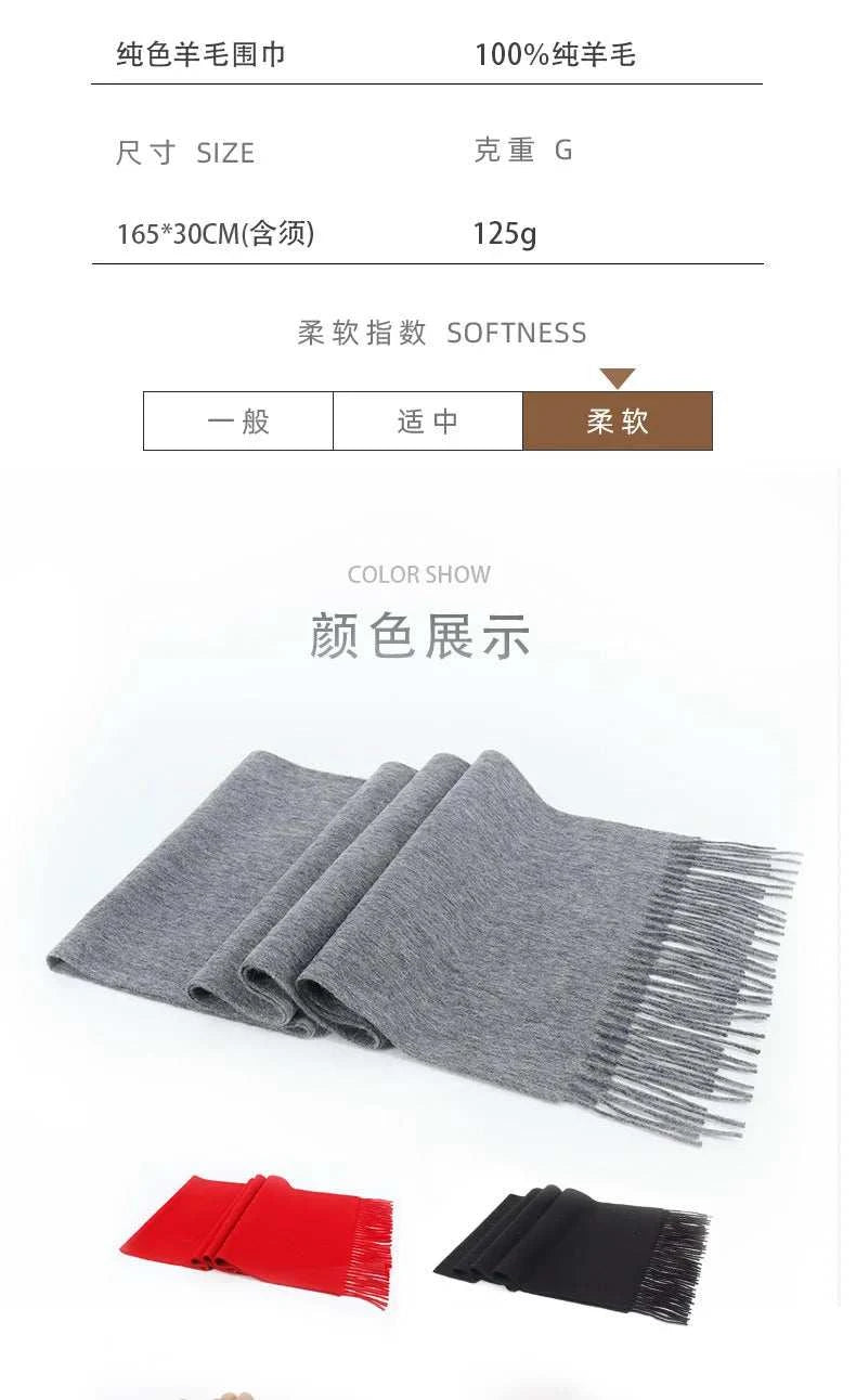 High Quality  Wool Scarf Autumn Winter Men