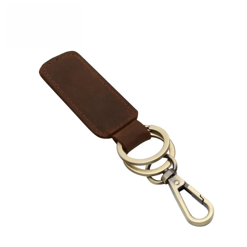 BROWN LEATHER KEYCHAIN