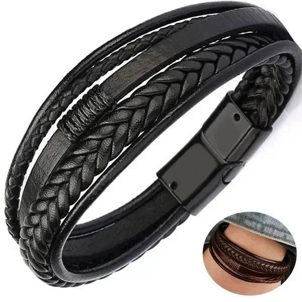 GENUINE LEATHER BRACELET -  Men's Fashion Style Store