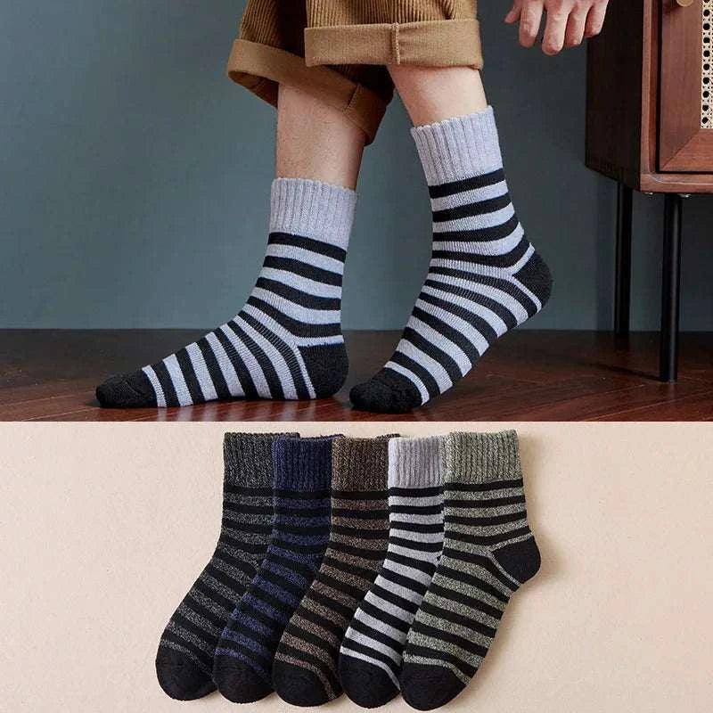 Men Thick Thermal Wool Socks Man Winter Warm Merino Wool Rabbit Solid High Quality Socks Male Cotton Casual Super Thicker Sock