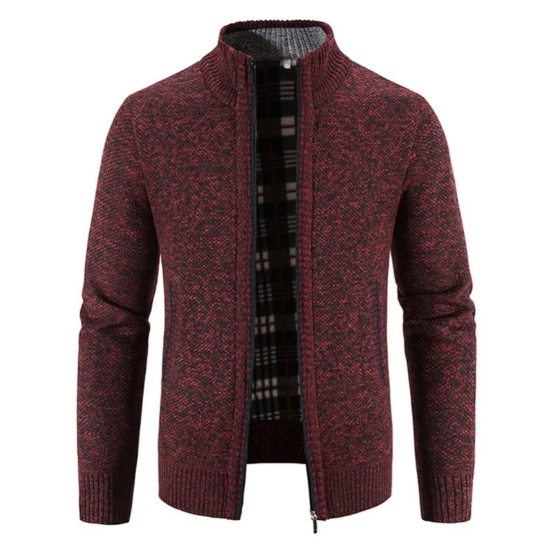 New Autumn Winter Knitted Sweater Men Fashion Slim Fit Cardigan Men Casual Sweaters Coats Solid Single Breasted Cardigan