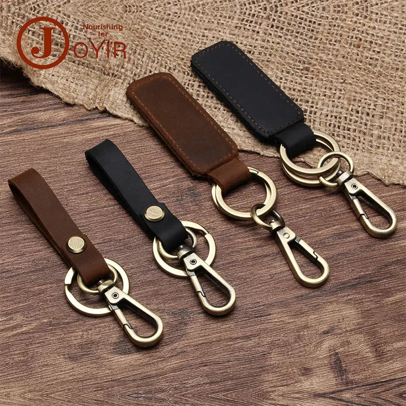 BROWN LEATHER KEYCHAIN