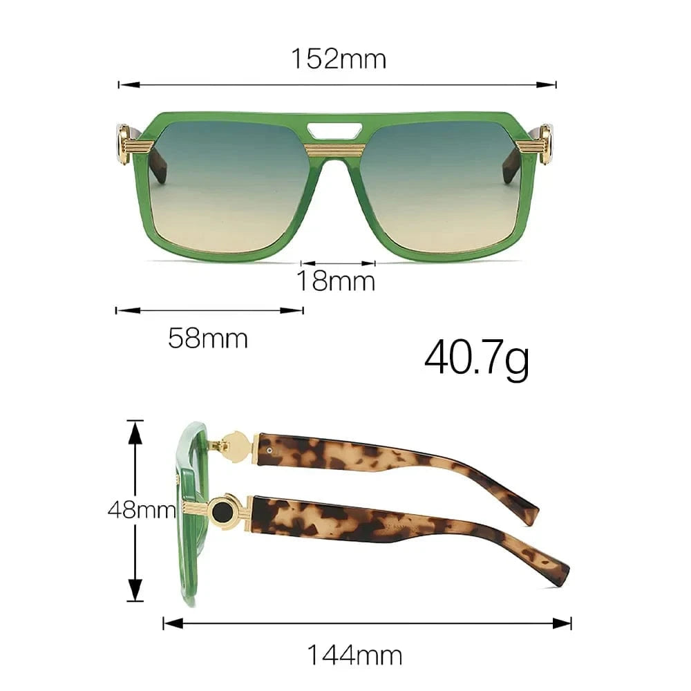  Men's Fashion Style Store 2025 Sunglasses for Women Fashionable Square Frame Glasses with Golden Decorative Legs and Exquisite Design for Women Glasses