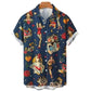  Men's Fashion Style Store Tribal Pattern Men's Shirt Tops Lapel Long Sleeve Closure Men's Casual Shirts Men's Daily Vacation Streetwear