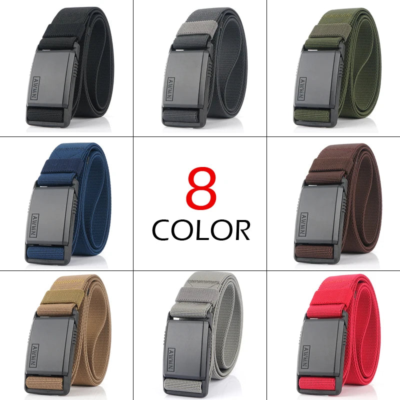 NYLON BELT METAL MAGNETIC BUCKLE -  Men's Fashion Style Store