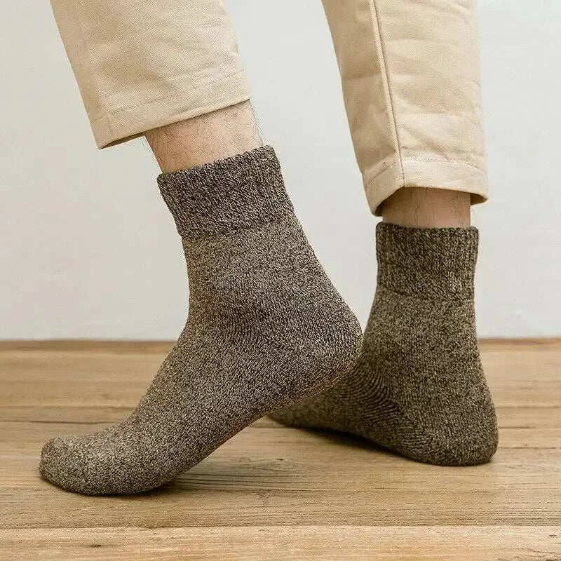 Men Thick Thermal Wool Socks Man Winter Warm Merino Wool Rabbit Solid High Quality Socks Male Cotton Casual Super Thicker Sock