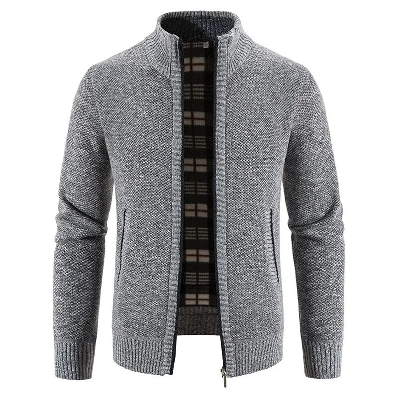 New Autumn Winter Knitted Sweater Men Fashion Slim Fit Cardigan Men Casual Sweaters Coats Solid Single Breasted Cardigan