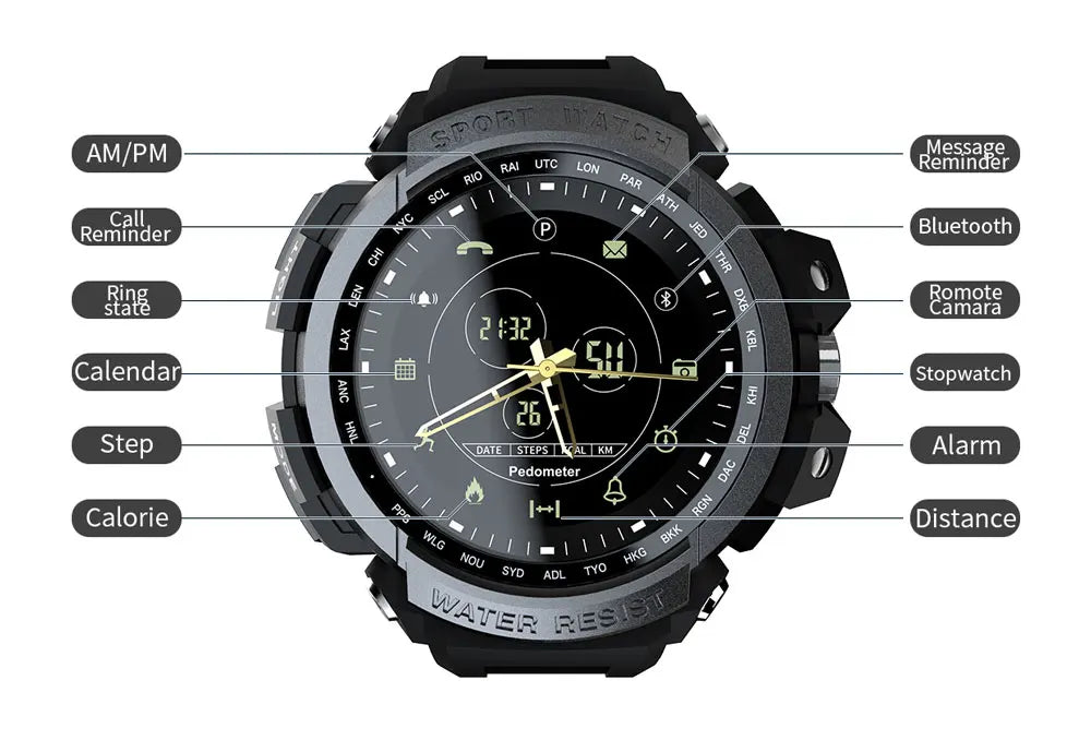 WATERPROOF SPORT SMART WATCH -  Men's Fashion Style Store