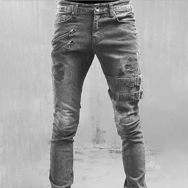 Men's Fashion Style Store 0019-gray / S / CHINA Men Jeans