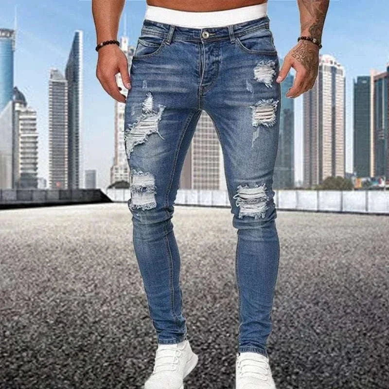  Men's Fashion Style Store 8846-blue / XL / CHINA Men Jeans