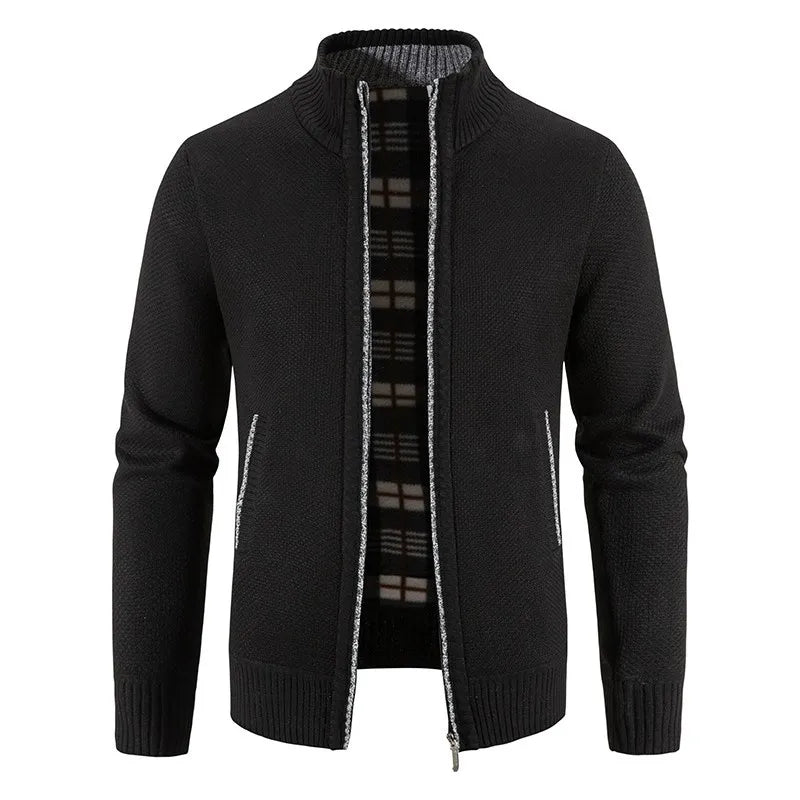 New Autumn Winter Knitted Sweater Men Fashion Slim Fit Cardigan Men Casual Sweaters Coats Solid Single Breasted Cardigan