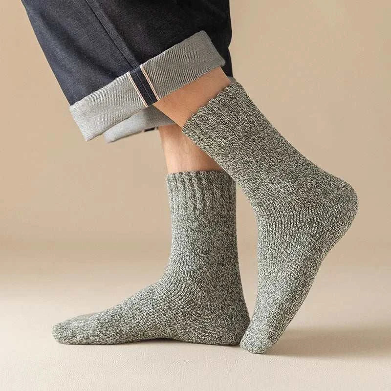 Men Thick Thermal Wool Socks Man Winter Warm Merino Wool Rabbit Solid High Quality Socks Male Cotton Casual Super Thicker Sock