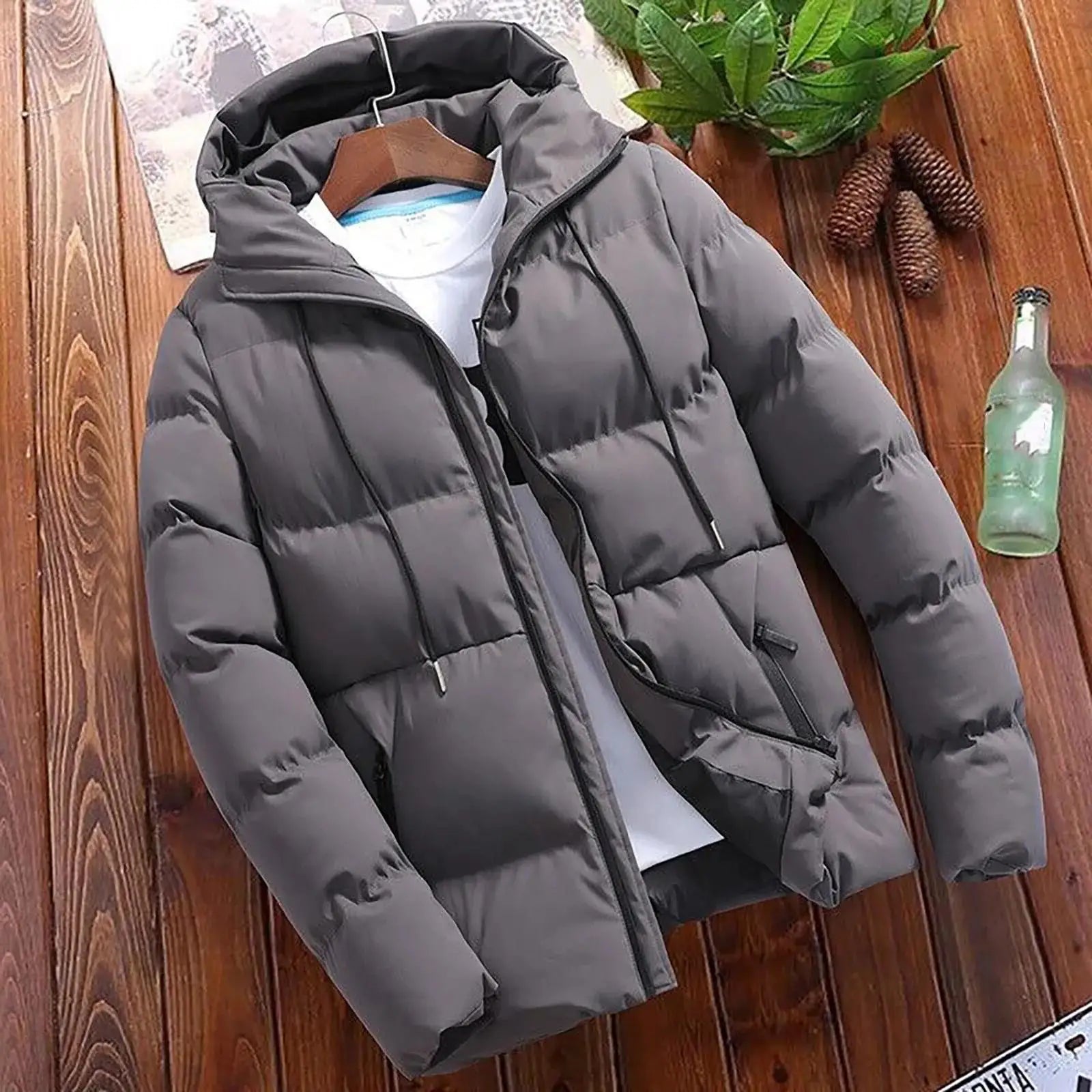 Fashion Parkas Men Winter Overcoat Men's Casual Jacket Warm Hooded Thick Puffer Jacket Men Winter Coat Outwear Business Hombre