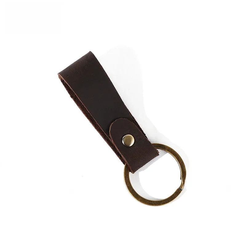 BROWN LEATHER KEYCHAIN