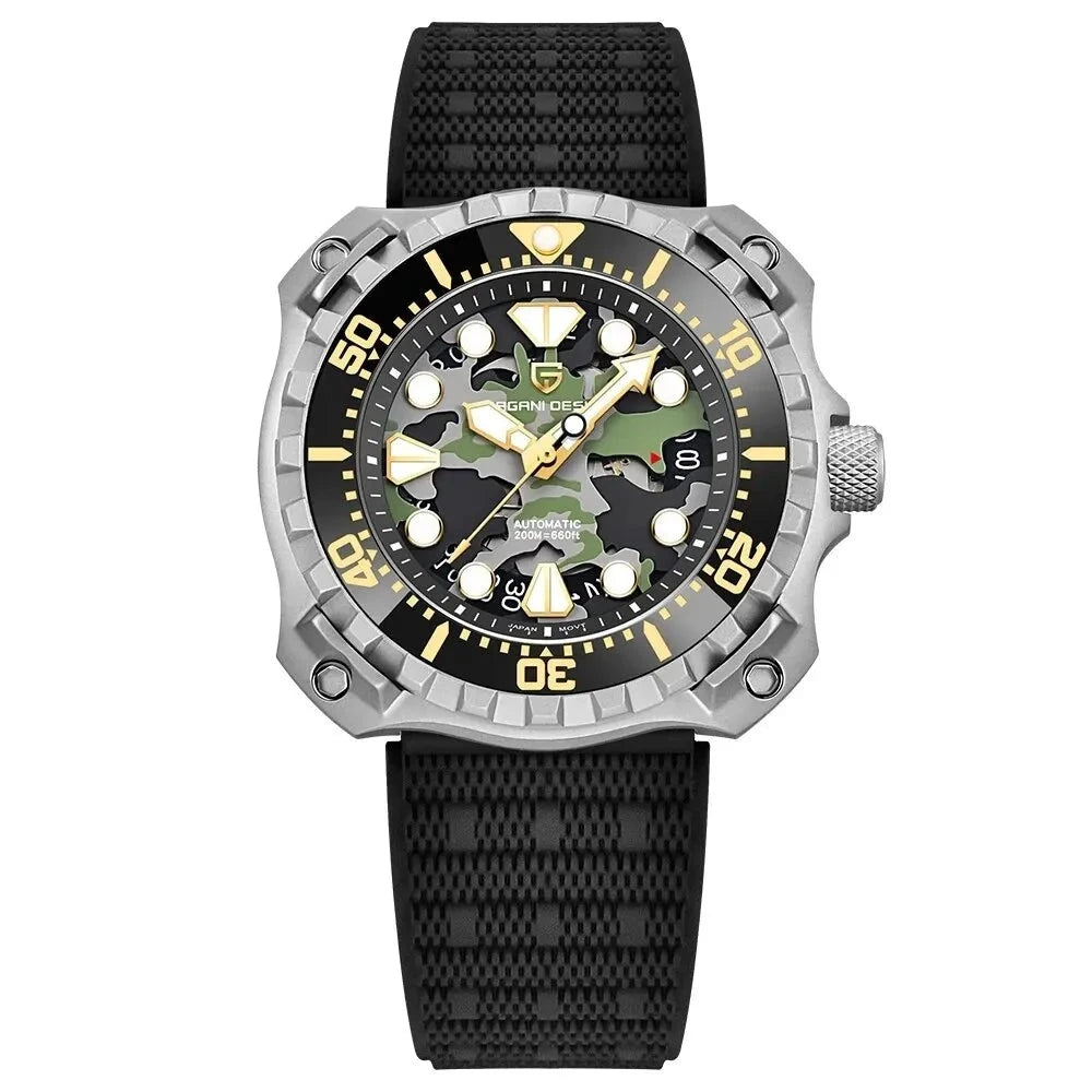 CAMOUFLAGE HOLLOW DIAL MECHANICAL WATCH -  Men's Fashion Style Store