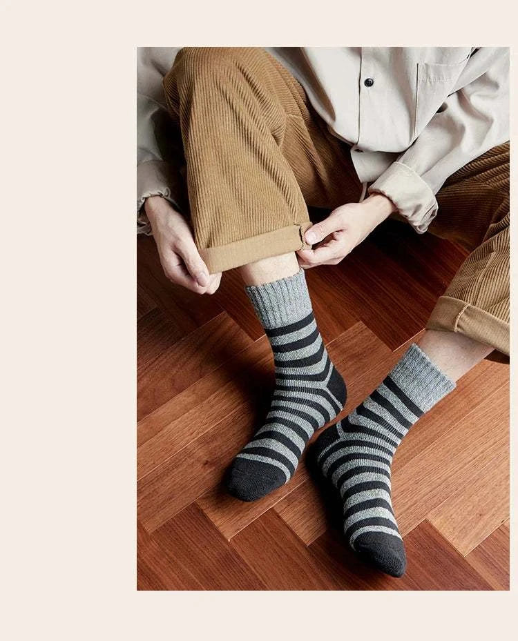 Men Thick Thermal Wool Socks Man Winter Warm Merino Wool Rabbit Solid High Quality Socks Male Cotton Casual Super Thicker Sock