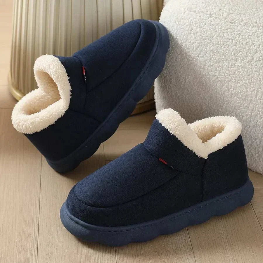 mens fur lined slippers