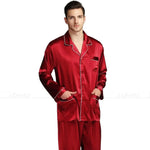 MensFashionStyleStore Wine Red / L STYLISH SATIN SLEEPWEAR