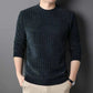  Men's Fashion Style Store Green / 2XL Autumn Winter O Neck Loose Casual Sweater Male Thick Warm Add Plush Jumpers Hombre Solid Color All-match Bottoming Knitting Top