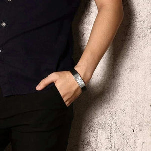 MensFashionStyleStore BLACK SILICONE BANGLE