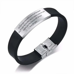 MensFashionStyleStore 4 BLACK SILICONE BANGLE