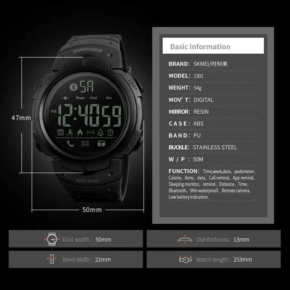 MensFashionStyleStore BLUETOOTH SMART WATCH WITH REMOTE CAMERA