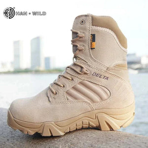 MensFashionStyleStore LEATHER TACTICAL BOOTS