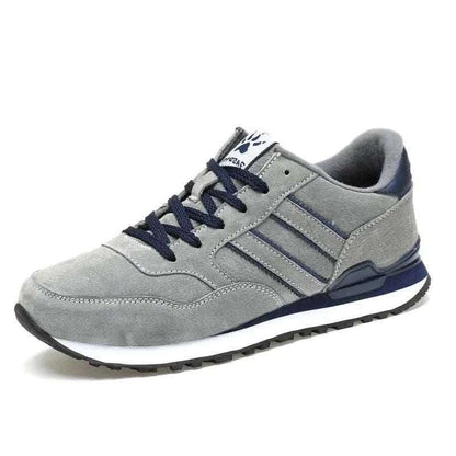 MensFashionStyleStore PUgray / 45 LUXURY BREATHABLE LEATHER SNEAKERS