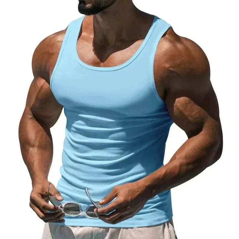  Men's Fashion Style Store Light Blue / S Men Top