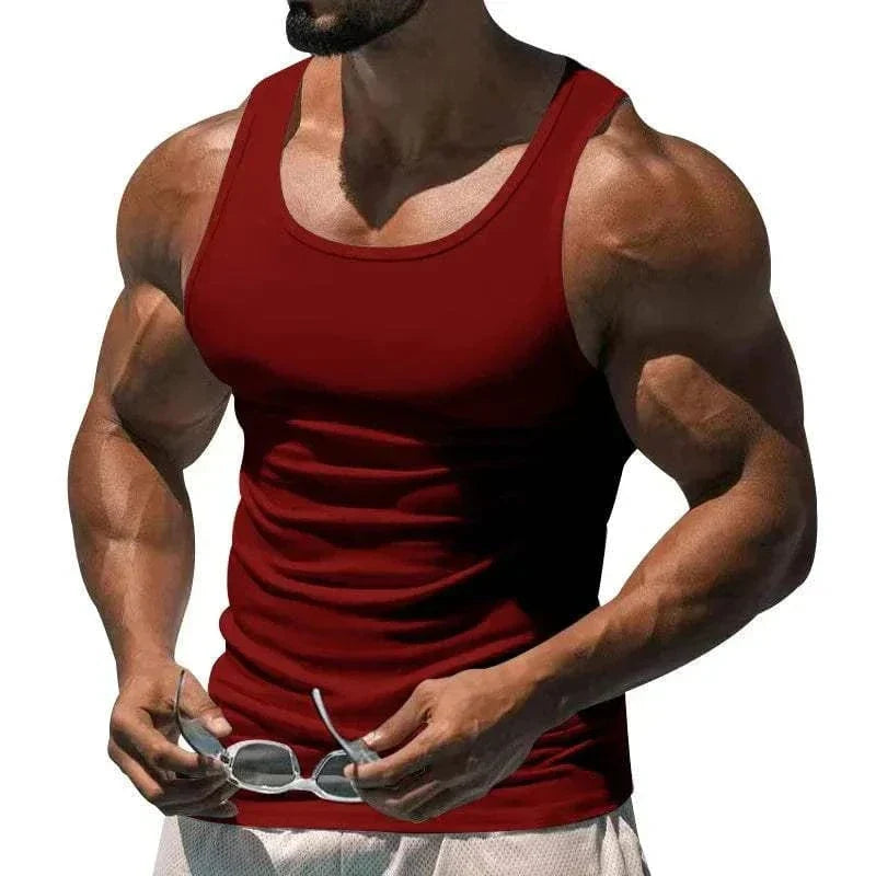  Men's Fashion Style Store Purplish Red / S Men Top