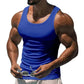  Men's Fashion Style Store Sapphire Blue / M Men Top