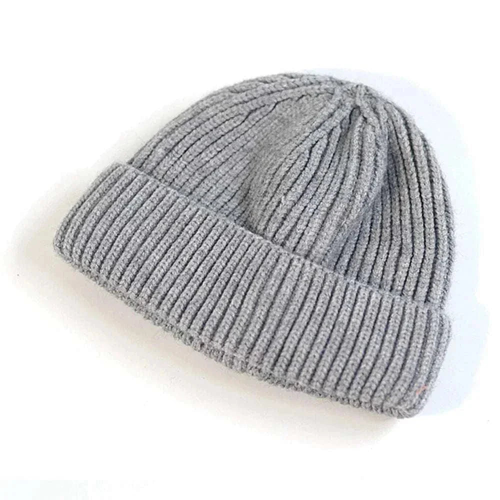 Men's Fashion Style Store Men Women Knitted Hat Beanie Skullcap Sailor Docker solid fashion Cuff Brimless Cap Rogue Melon Fur Woolen Knitted beanies hats