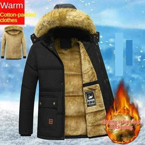 Men's Fashion Style Store New Men Winter Autumn  With Thick Warm Hooded Fur Collar Coat/men's down coat with fur hood