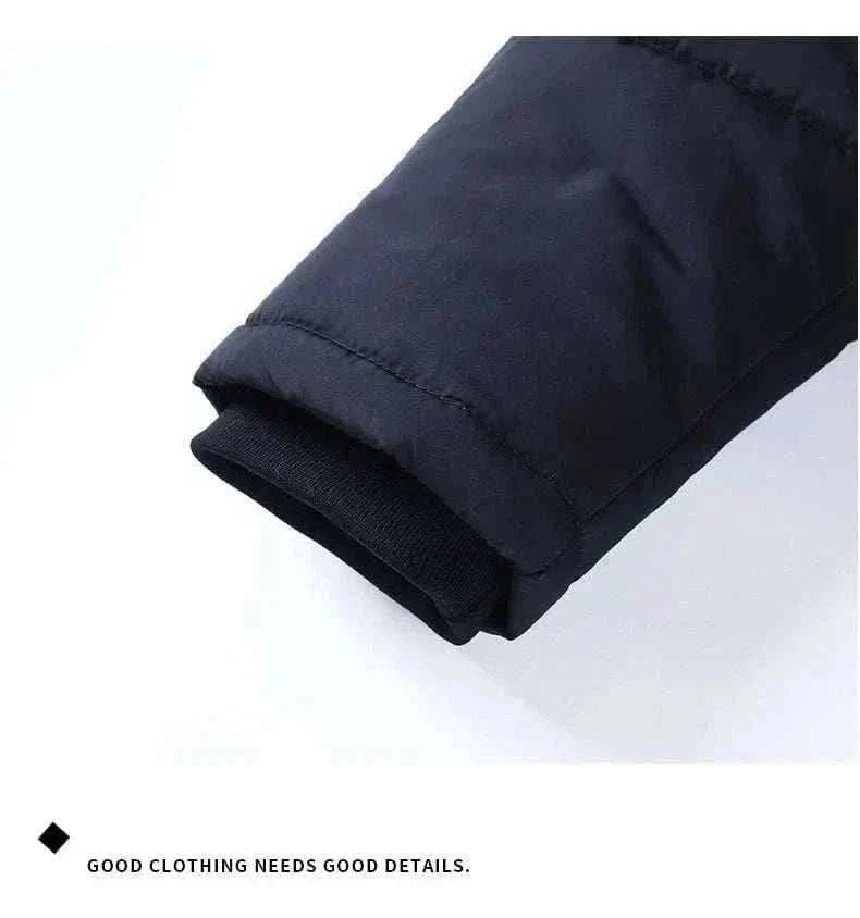 Men's Fashion Style Store New Men Winter Autumn  With Thick Warm Hooded Fur Collar Coat