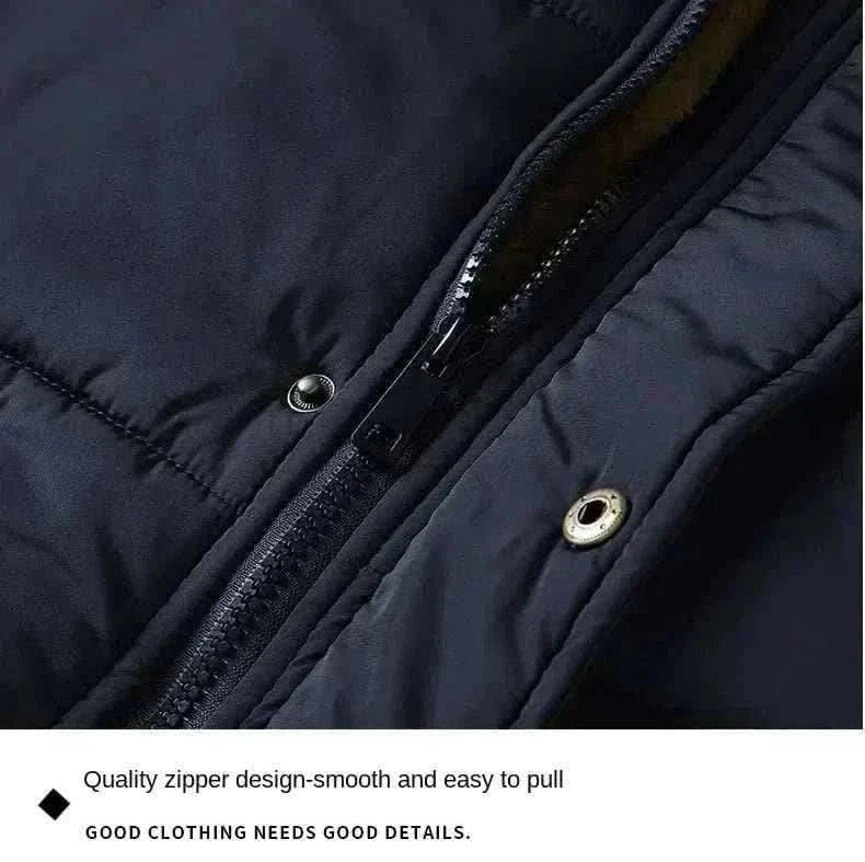 Men's Fashion Style Store New Men Winter Autumn  With Thick Warm Hooded Fur Collar Coat