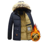Men's Fashion Style Store New Men Winter Autumn  With Thick Warm Hooded Fur Collar Coat
