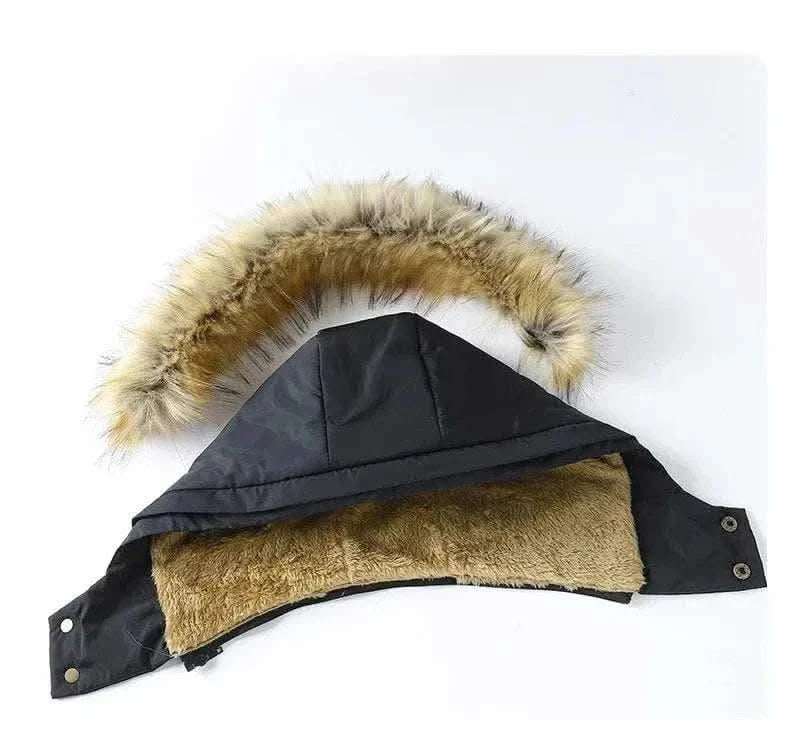 Men's Fashion Style Store New Men Winter Autumn  With Thick Warm Hooded Fur Collar Coat