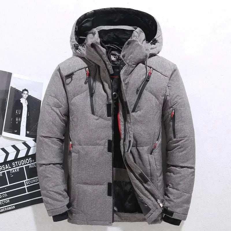 MensFashionStyleStore GRAY / M OUTDOOR THICK WARM JACKET