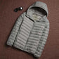  Men's Fashion Style Store GRAY / M puffer jacket with hood | Men puffer jacket with hood | puffer jacket