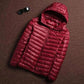  Men's Fashion Style Store Wine red / 5XL puffer jacket with hood | Men puffer jacket with hood | puffer jacket
