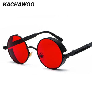 MensFashionStyleStore RED LENS SUNGLASSES WITH BLACK FRAMES
