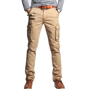 MensFashionStyleStore khaki / 29 SLIM FIT MILITARY CARGO PANTS