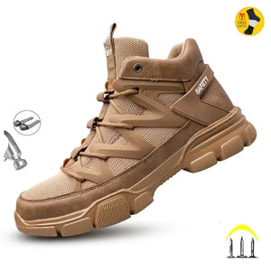 MensFashionStyleStore STEEL TOE PUNCTURE PROOF SNEAKERS