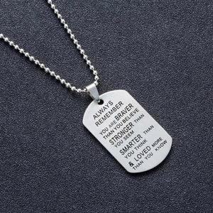 MensFashionStyleStore TAG NECKLACE WITH ARMY ENGRAVING