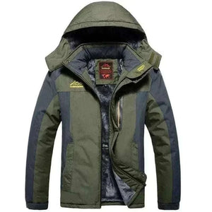 Men's Fashion Style Store ArmyGreen Thick / L Winter Jacket Men Thick Fleece/casual checked hooded jacket